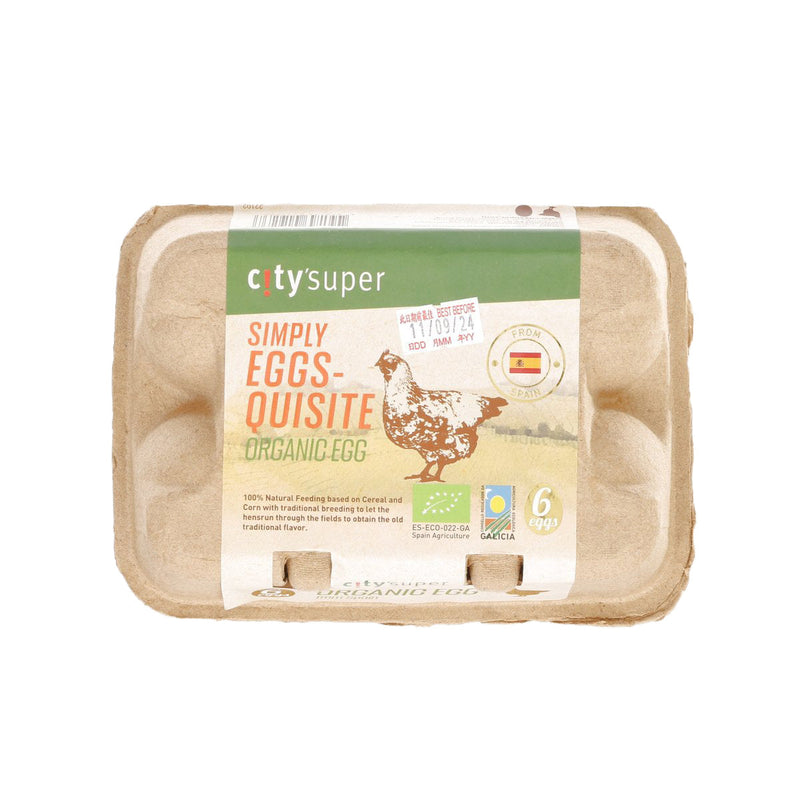 CITYSUPER Organic Fresh Spanish Eggs  (6pcs)