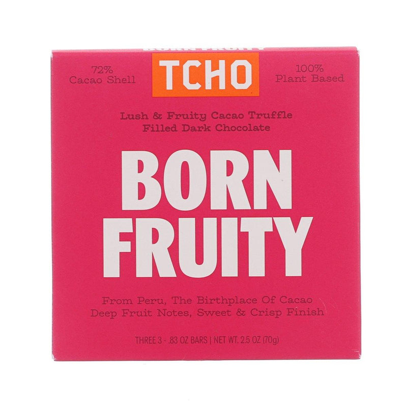 TCHO Organic 72% Fruity Cacao Truffle Filled with Dark Chocolate  (70g)