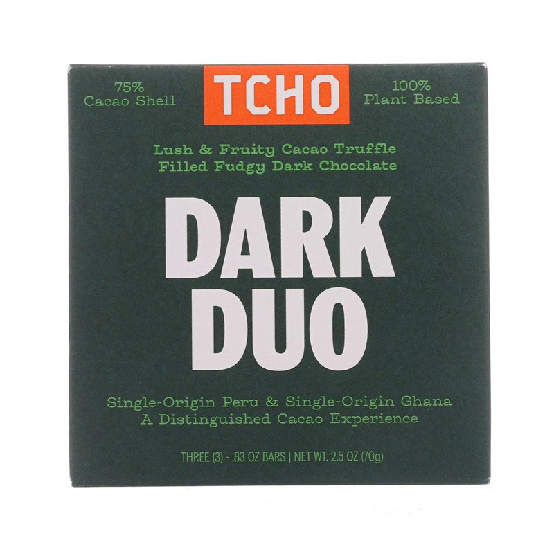 TCHO Organic 75% Fruity Cacao Truffle Filled with Fudgy Dark Chocolate  (70g)