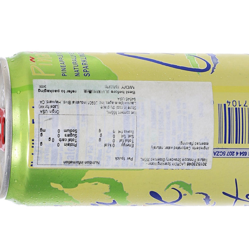 LACROIX Sparkling Water - Natural Pineapple Strawberry Essenced  (355mL)