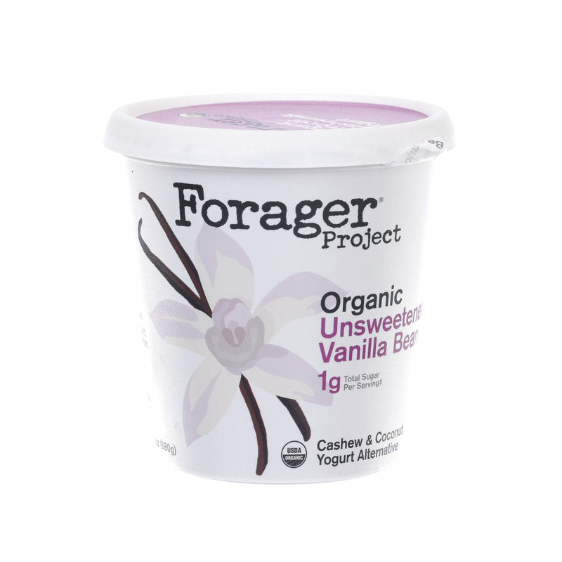 FORAGER PROJECT Organic Unsweetened Probiotic Cashew & Coconut Yogurt - Vanilla Bean  (680g)