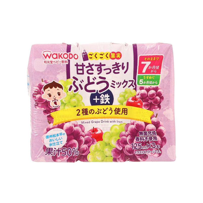 WAKODO Mixed Grape Drink  (3 x 125mL)