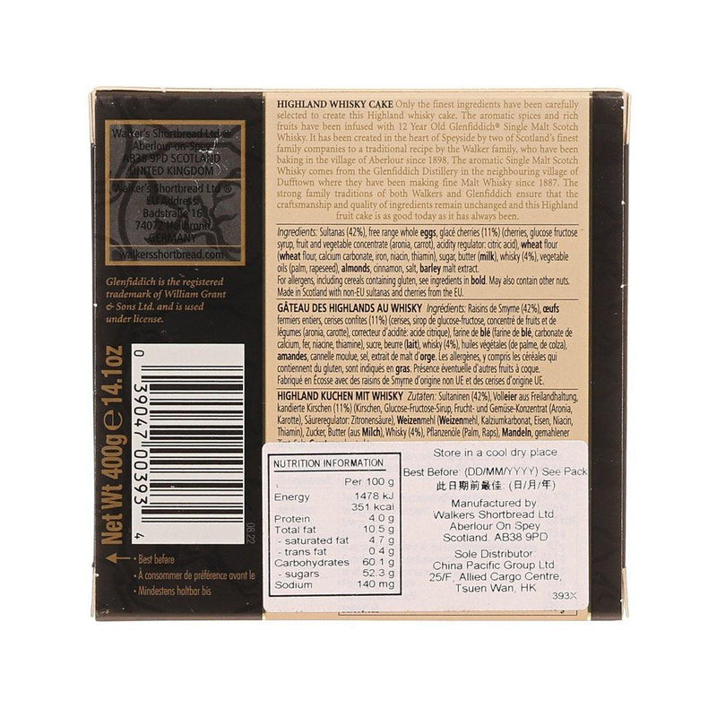 WALKERS Highland Whisky Cake  (400g)