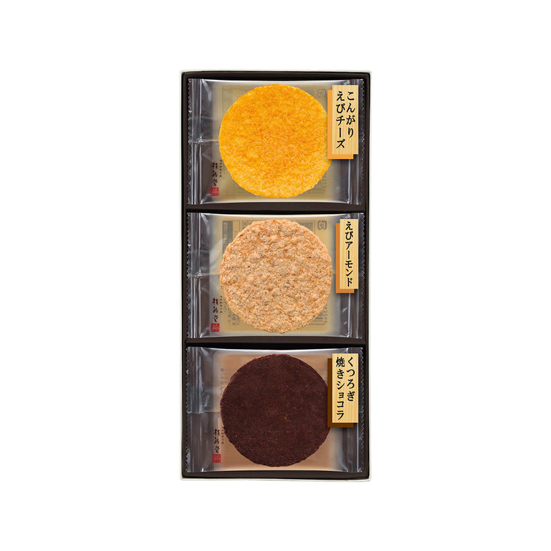 KEISHINDO Ajiwau Japanese Shrimp Cracker Assortment  (9packs)