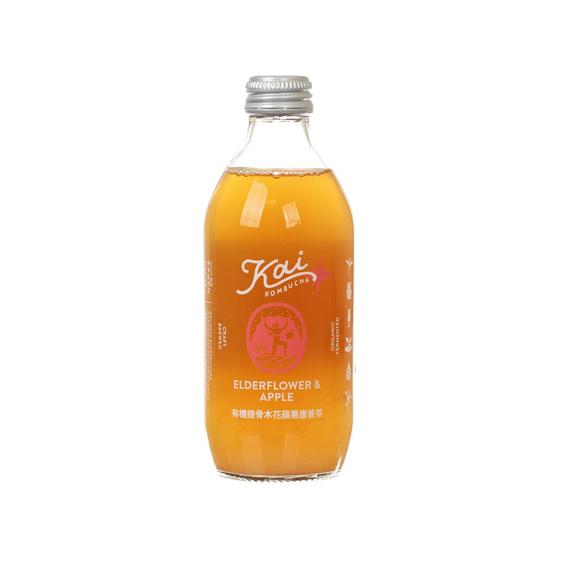 KAI KOMBUCHA Organic Elderflower & Apple Kombucha  (330mL)