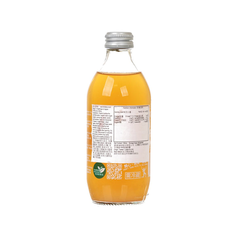 KAI KOMBUCHA Organic Elderflower & Apple Kombucha  (330mL)