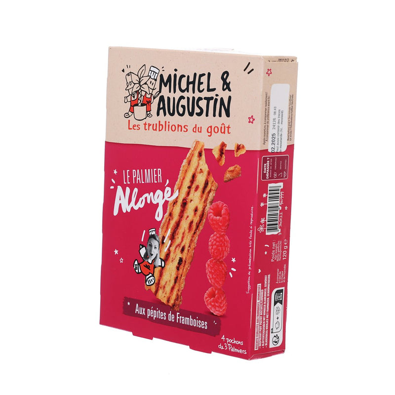 MICHEL & AUGUSTIN Puff Palmiers with Pure Butter and Raspberry Chunks  (120g)