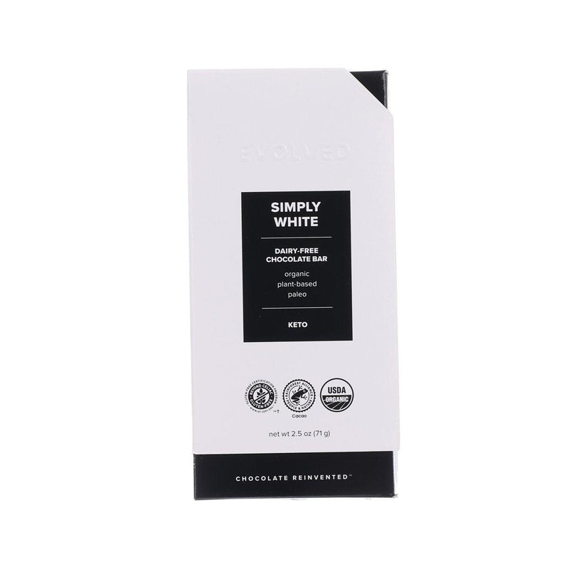 EVOLVED Organic Simply White Dairy-Free Chocolate Bar  (71g)