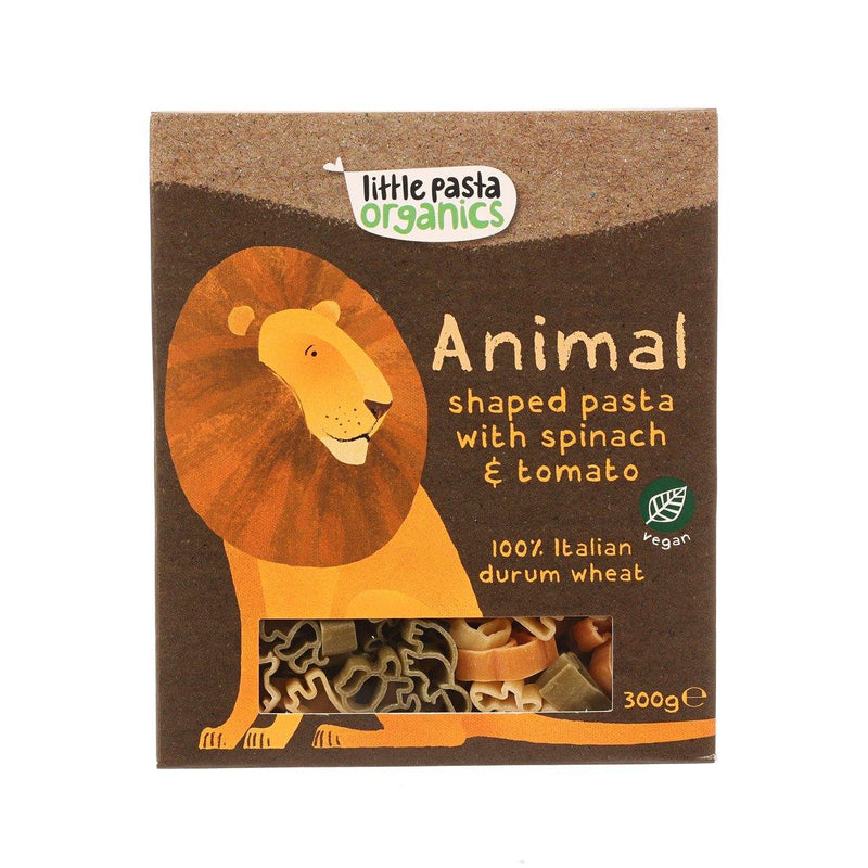 LITTLE PASTA ORGANICS Organic Animal Shaped Pasta with Spinach & Tomato  (300g)