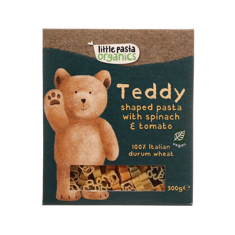 LITTLE PASTA ORGANICS Organic Teddy Shaped Pasta with Spinach & Tomato  (300g)