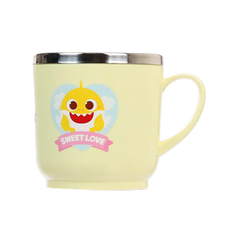 PINKFONG Baby Shark Stainless Steel Non-Slip Cup with Handle (Yellow)