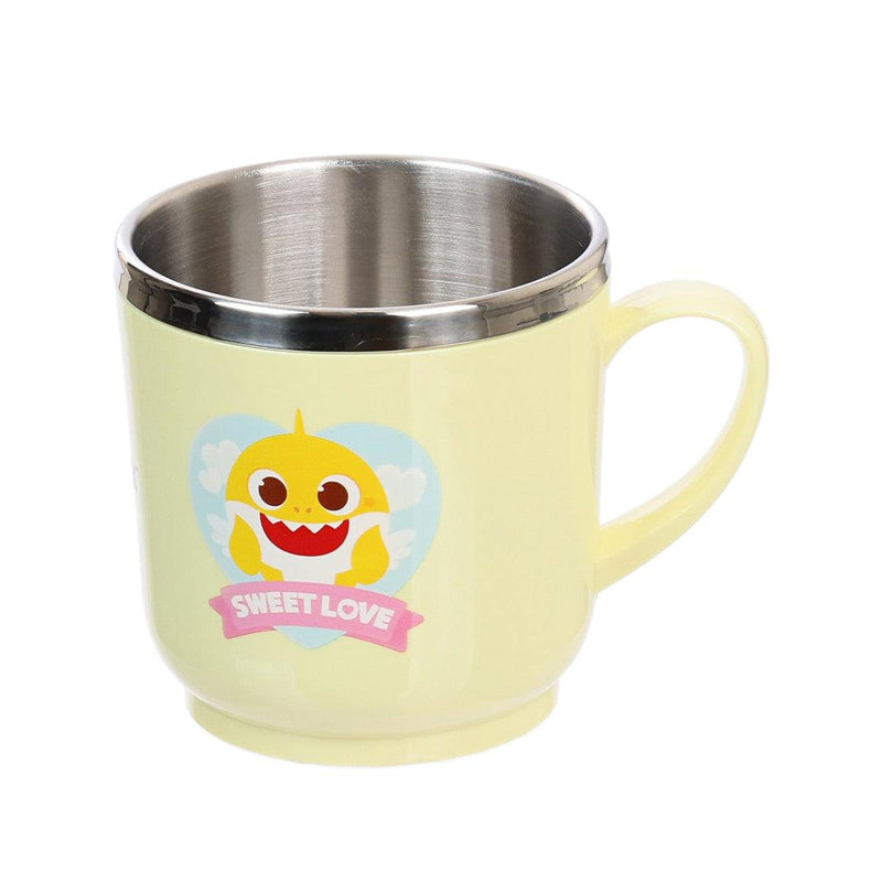 PINKFONG Baby Shark Stainless Steel Non-Slip Cup with Handle (Yellow)