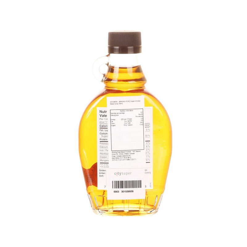 WINDING ROAD Grade A Amber Maple Syrup  (250mL)