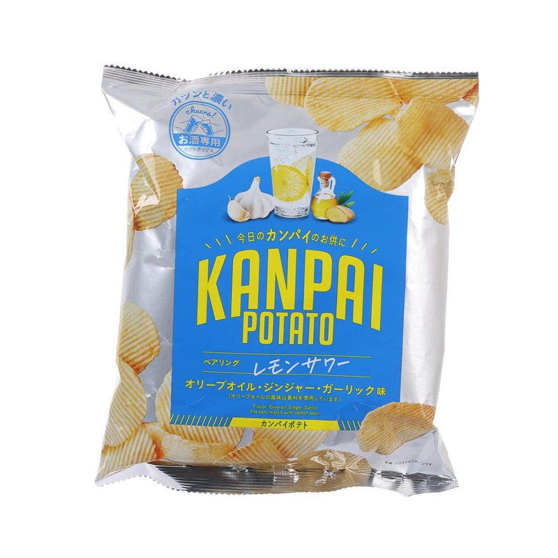 FUKAGAWA Kanpai Potato Chips - Olive Oil, Ginger & Garlic Flavor (Lemon Sour Pairing)  (50g)