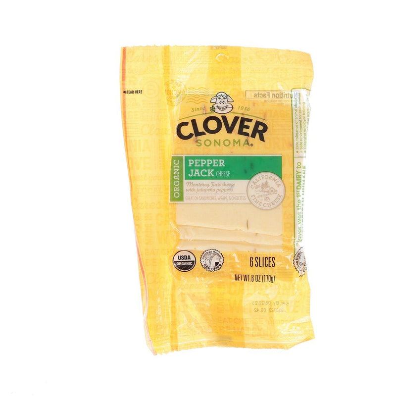 CLOVER Organic Pepper Jack Sliced Cheese  (170g)