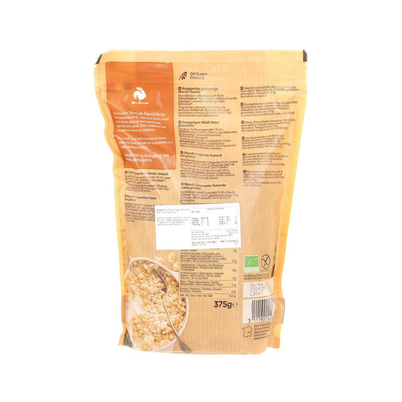 FAVRICHON Organic Gluten Free Classic Crunchy Muesli  (375g)