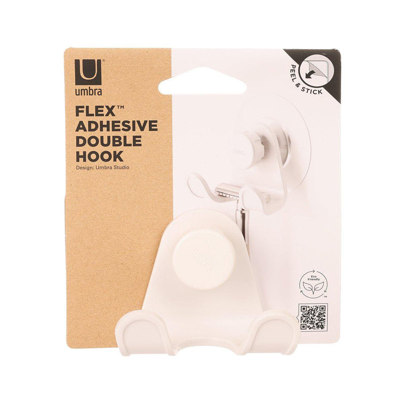 UMBRA Flex Adhesive Double Hook - White