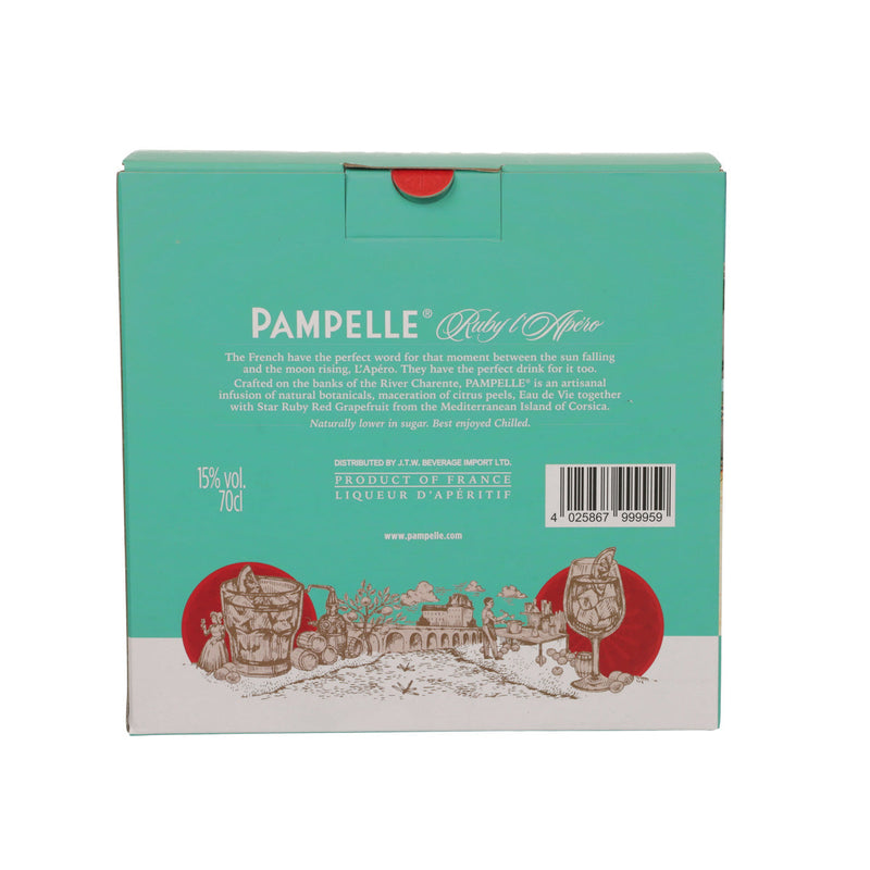 PAMPELLE Ruby Apero Gift Box Set, with a Pampelle Spritz Glass NV (700mL)