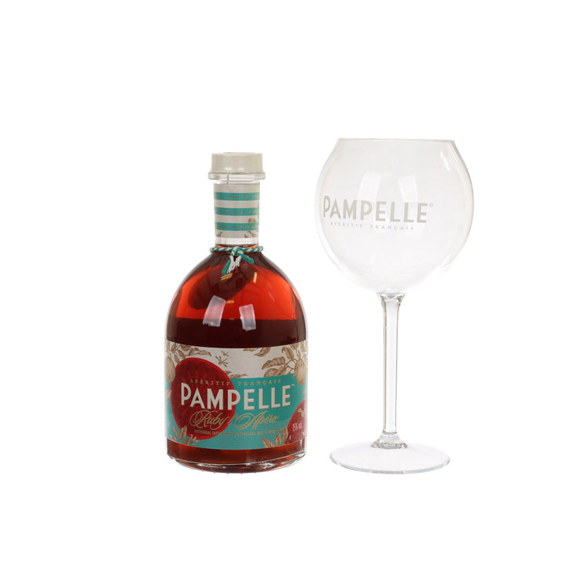 PAMPELLE Ruby Apero Gift Box Set, with a Pampelle Spritz Glass NV (700mL)