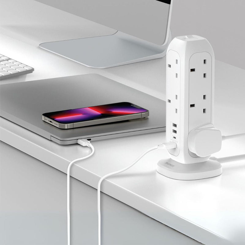 MOMAX ONEPLUG 11-Outlet Power Strip with USB