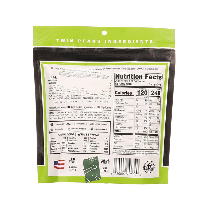 TWIN PEAKS INGREDIENTS Protein Puffs - Jalapeno Cheddar Flavor  (60g)