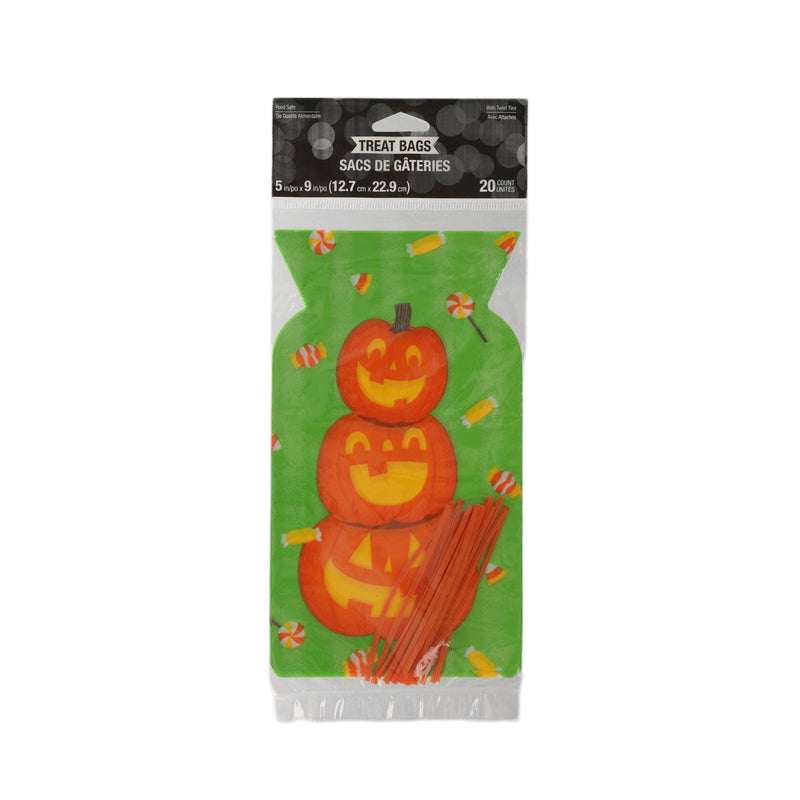 CREATIVE CONVERTING Halloween Shaped Treat Bag - Pumpkin Stack  (20pcs)