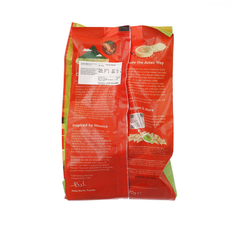 BLANCO NINO Chilli & Lime White Corn Tortilla Chip  (170g)