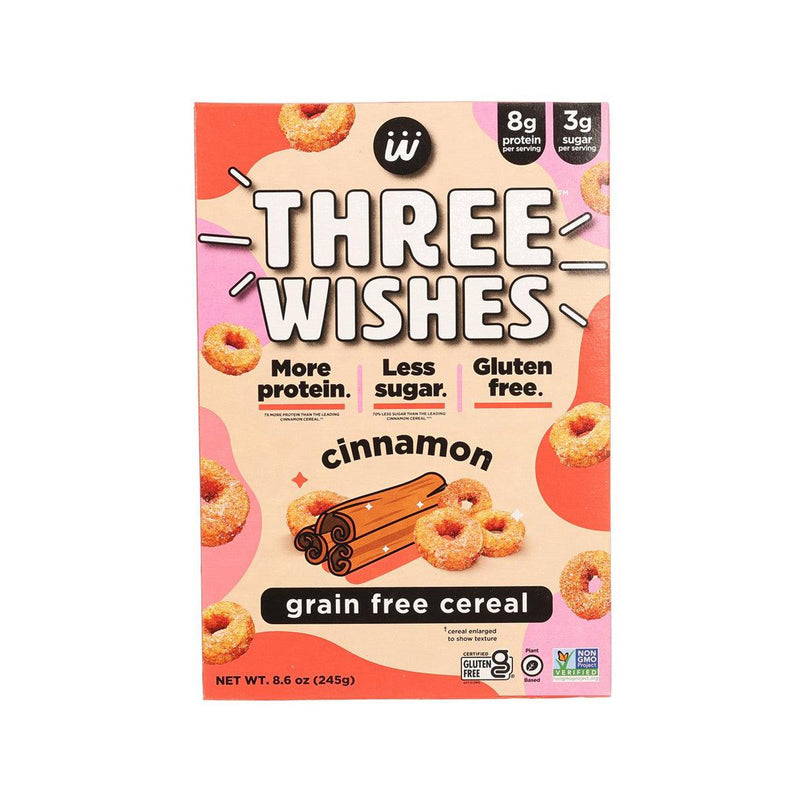 Three Wishes Cinnamon Cereal, 245g – Grain-Free, Vegan