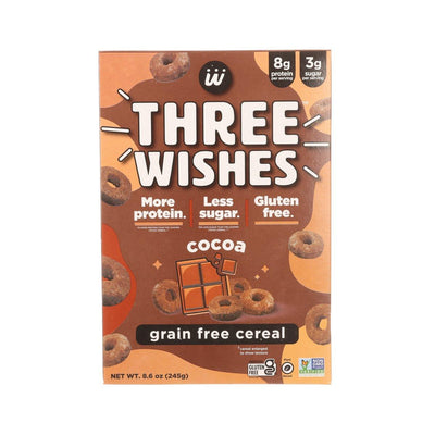 THREE WISHES Cocoa Cereal, 245g – Grain Free, Vegan