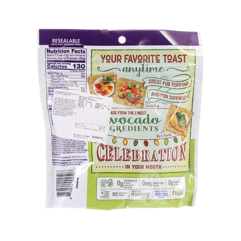 CRUNCHMASTER Avocado Toast Rice Crackers - Guacamole  (100g)