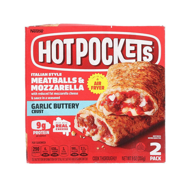 HOT POCKETS Garlic Buttery Crust Stuffed Sandwich - Italian Style Meatballs & Mozzarella  (255g)