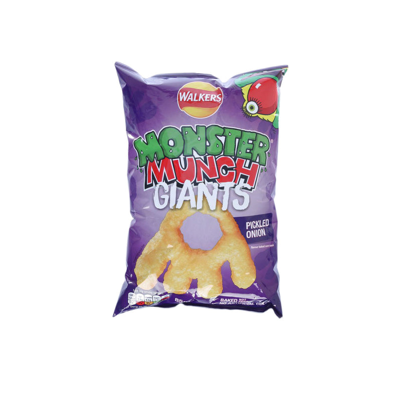 WALKERS Monster Munch Giants Baked Corn Snacks - Pickled Onion Flavour  (85g)