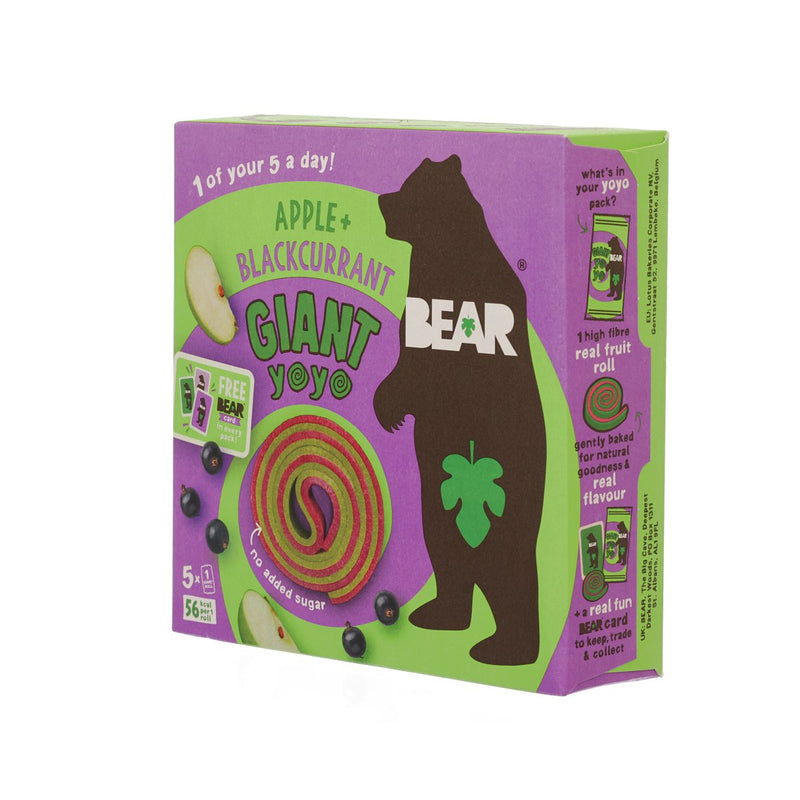 BEAR Pure Fruit Giant Yoyo Rolls - Apple & Blackcurrant  (100g)