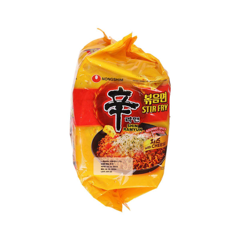 NONG SHIM Shin Stir Fried Noodle with Cheese  (5 x 136g)