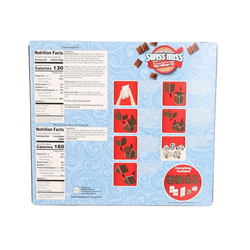 COOKIES UNITED Swiss Miss Chocolate Flavored Cookie Mini Village Kit  (786g)