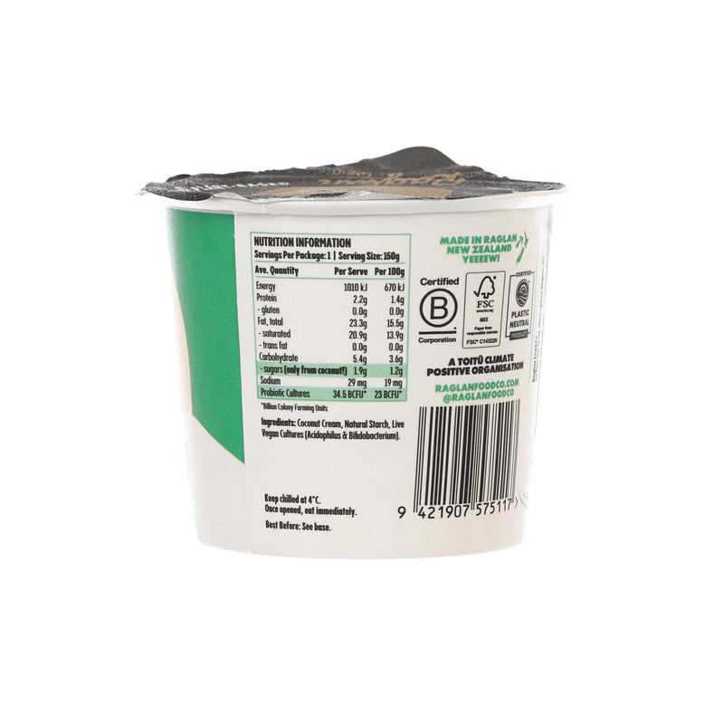 RAGLAN Coconut Yoghurt - Natural Greek Style  (150g)