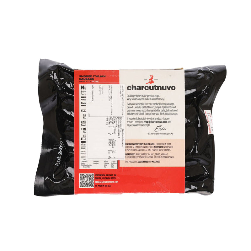 CHARCUTNUVO Smoked Italian Style Sausage  (10oz)