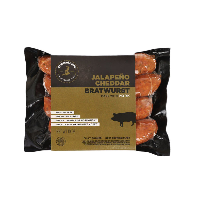 CHARCUTNUVO Jalapeno Cheddar Bratwurst Sausage  (10oz)