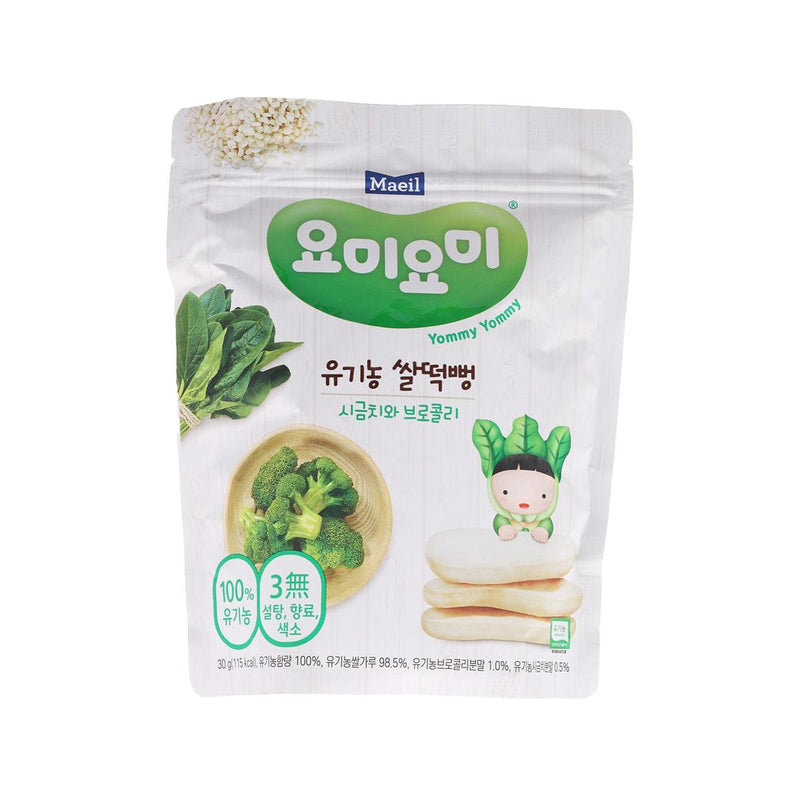 MAEIL Organic Rice Rusk - Spinach & Broccoli  (30g)