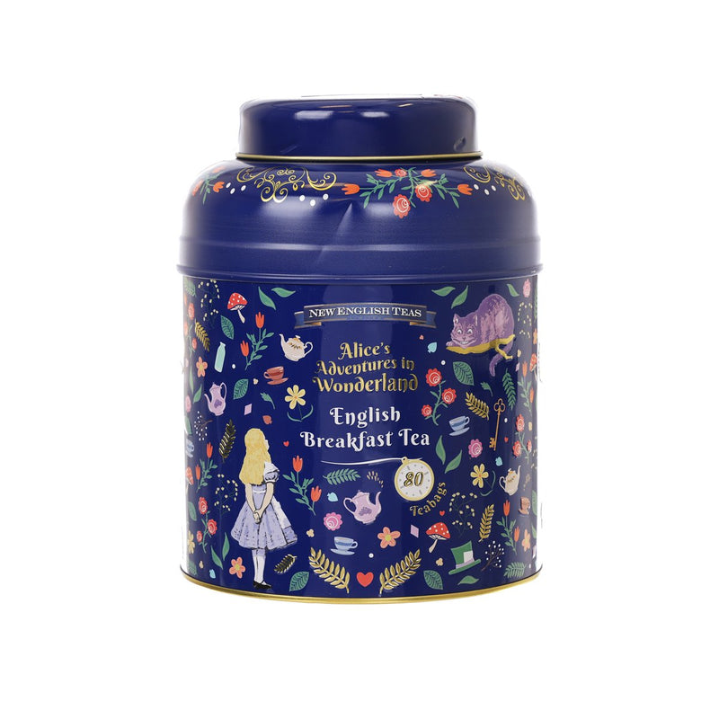 NEWENGLISHTEAS English Breakfast Tea - Alice in Wonderland Caddy  (160g)