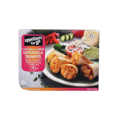 Appetizers To Go Quesadilla Trumpets, 212g – Cheesy & Crispy
