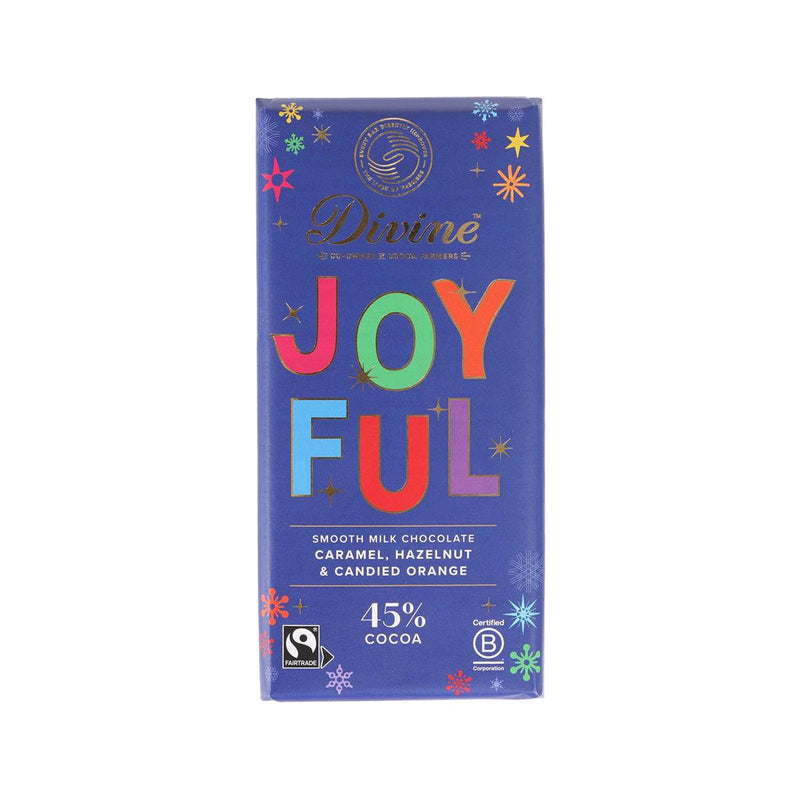 DIVINE Joyful Milk Chocolate with Caramel, Hazelnut & Candied Orange  (180g)