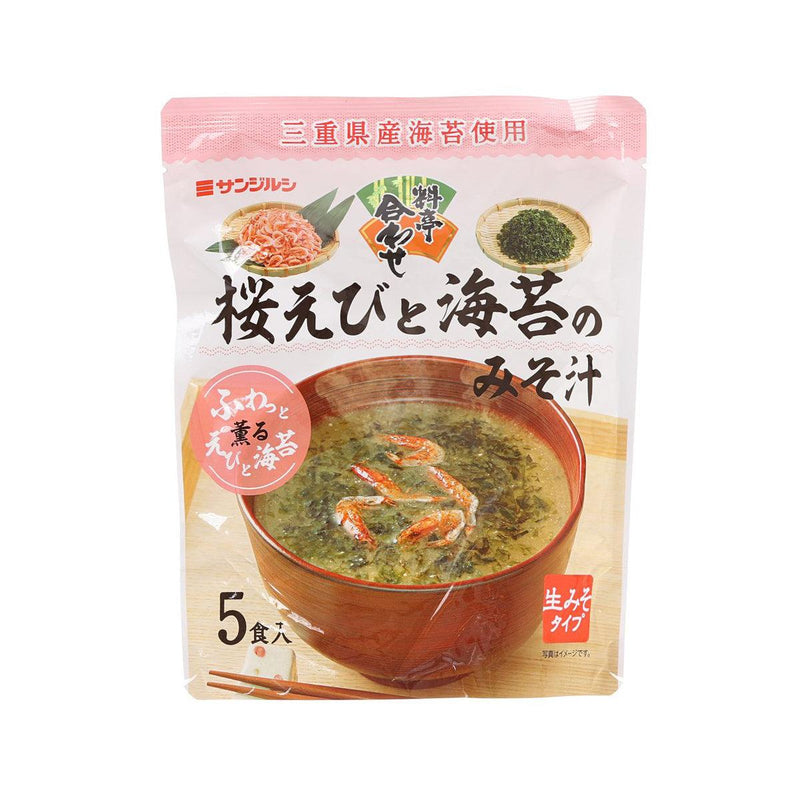 SANJIRUSHI Sakura Shrimp and Nori Seaweed Instant Miso Soup  (85g)