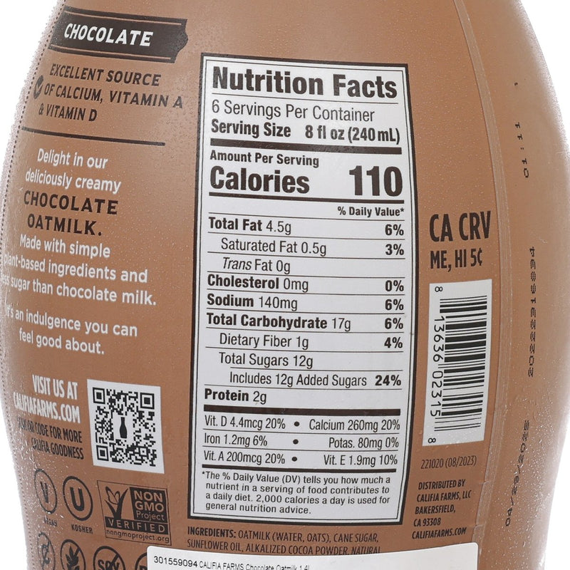 CALIFIA FARMS Chocolate Oatmilk  (1.4L)