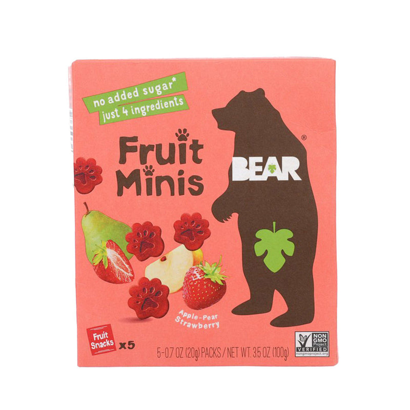 BEAR Fruits Minis Candy - Apple Pear Strawberry  (5 x 20g)