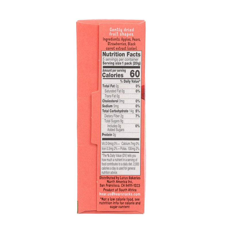 BEAR Fruits Minis Candy - Apple Pear Strawberry  (5 x 20g)