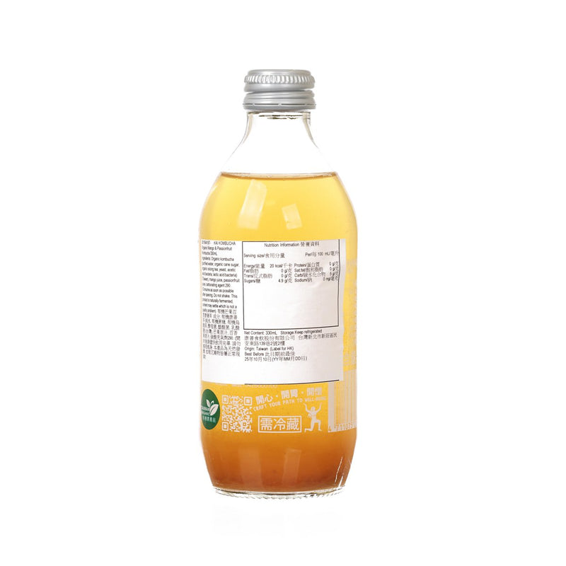 KAI KOMBUCHA Organic Mango & Passionfruit Kombucha  (330mL)