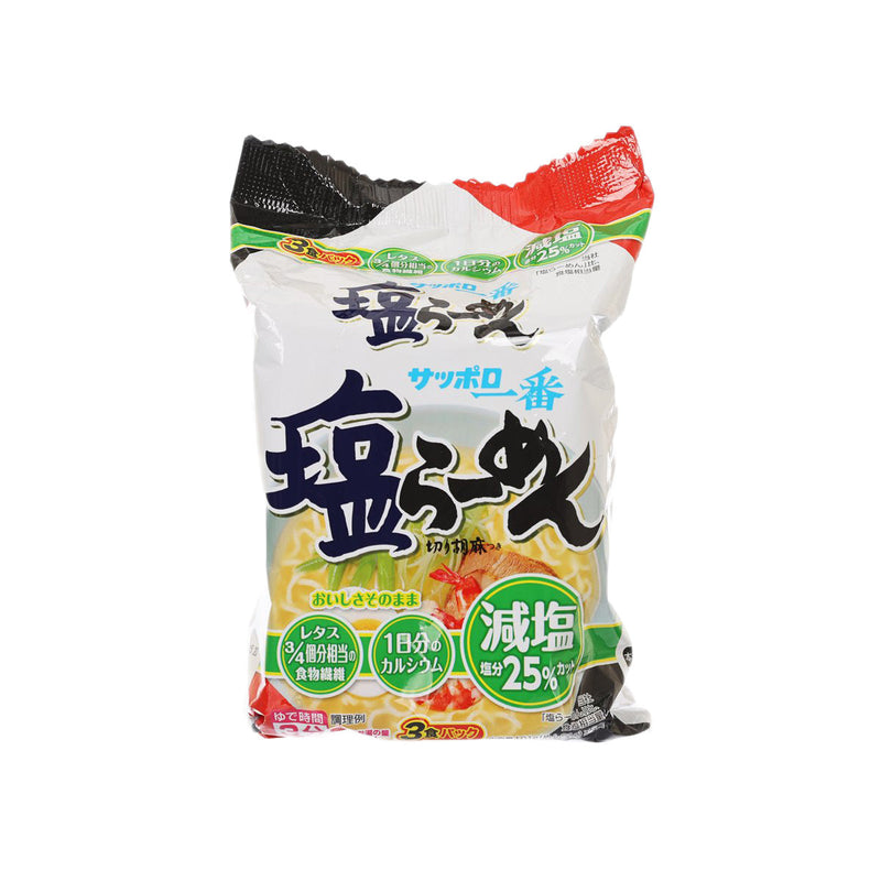 SANYOFOODS Sapporo Ichiban Salt Instant Ramen Noodle - Less Salt  (303g)