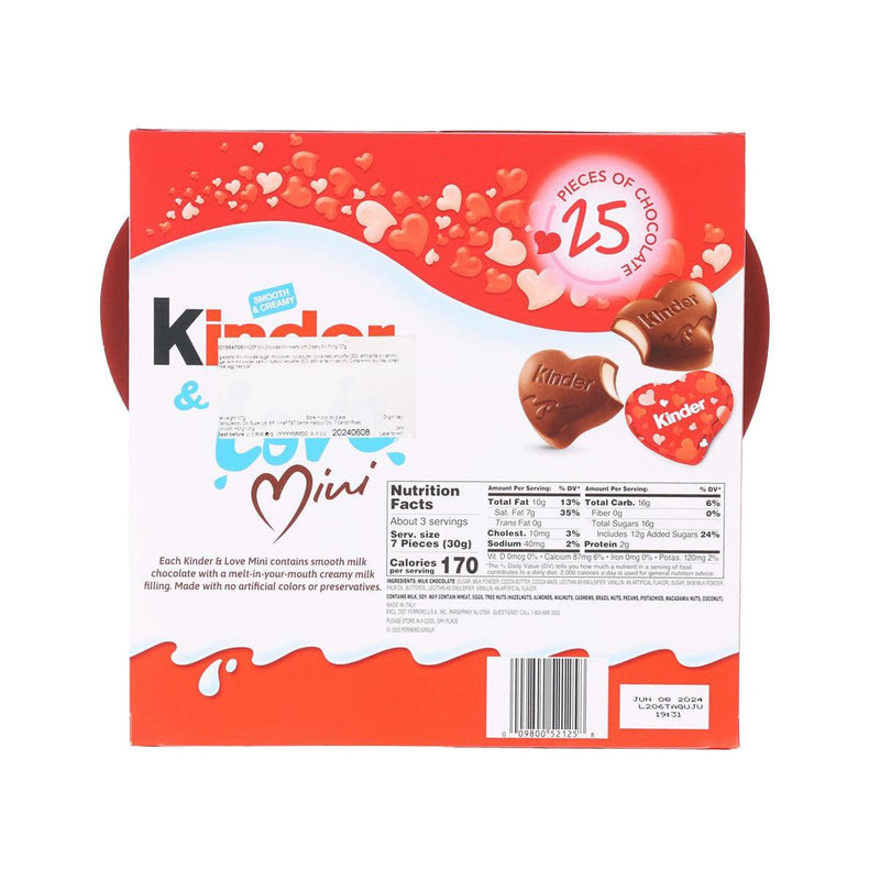 KINDER Milk Chocolate Mini Hearts with Creamy Milk Filling  (107g)