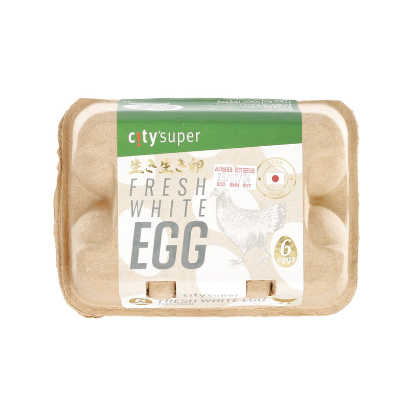 CITYSUPER Fresh Japanese White Eggs  (6pcs)